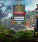 Дизайн сайта онлайн игры «Heroes At War»